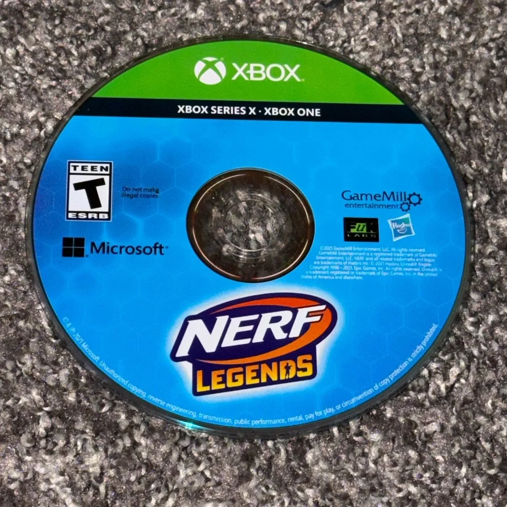 Microsoft Xbox Series X/One Nerf Legends Video Game Rated T For Teen Used Tested